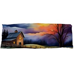 Rural Farm Fence Pathway Sunset Body Pillow Case Dakimakura (two Sides) by Bedest