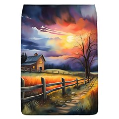 Rural Farm Fence Pathway Sunset Removable Flap Cover (l) by Bedest