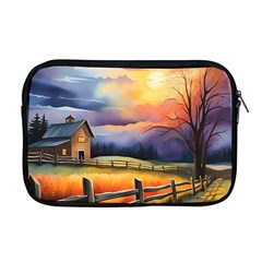 Rural Farm Fence Pathway Sunset Apple MacBook Pro 17  Zipper Case