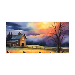 Rural Farm Fence Pathway Sunset Yoga Headband