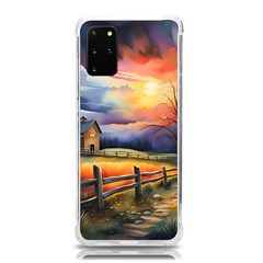 Rural Farm Fence Pathway Sunset Samsung Galaxy S20plus 6 7 Inch Tpu Uv Case by Bedest