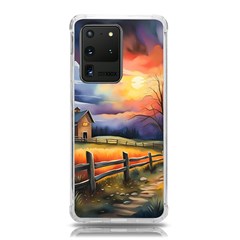 Rural Farm Fence Pathway Sunset Samsung Galaxy S20 Ultra 6 9 Inch Tpu Uv Case by Bedest