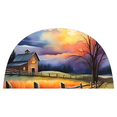 Rural Farm Fence Pathway Sunset Anti Scalding Pot Cap