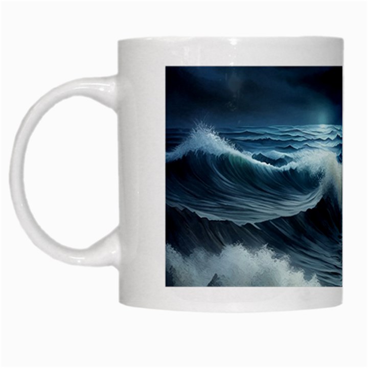 House Waves Storm White Mug