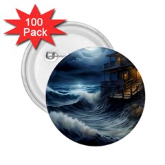 House Waves Storm 2 25  Buttons (100 Pack)  by Bedest