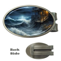 House Waves Storm Money Clips (oval)  by Bedest