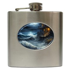 House Waves Storm Hip Flask (6 Oz) by Bedest