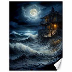 House Waves Storm Canvas 18  X 24  by Bedest