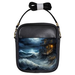 House Waves Storm Girls Sling Bag by Bedest