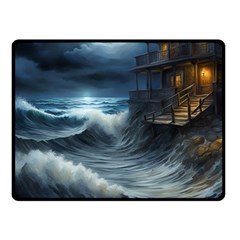 House Waves Storm Fleece Blanket (small) by Bedest