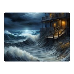 House Waves Storm Two Sides Premium Plush Fleece Blanket (mini) by Bedest