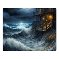 House Waves Storm Two Sides Premium Plush Fleece Blanket (large) by Bedest