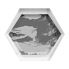 House Waves Storm Hexagon Wood Jewelry Box by Bedest