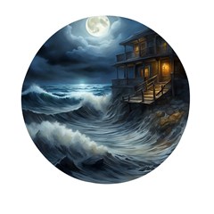 House Waves Storm Mini Round Pill Box by Bedest