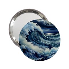 Waves Storm Sea Moon Landscape 2 25  Handbag Mirrors