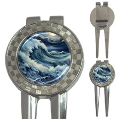 Waves Storm Sea Moon Landscape 3-in-1 Golf Divots by Bedest