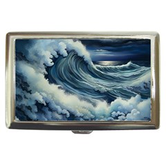 Waves Storm Sea Moon Landscape Cigarette Money Case by Bedest