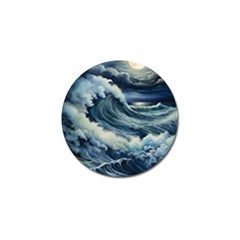 Waves Storm Sea Moon Landscape Golf Ball Marker (10 Pack) by Bedest