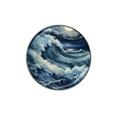 Waves Storm Sea Moon Landscape Hat Clip Ball Marker by Bedest