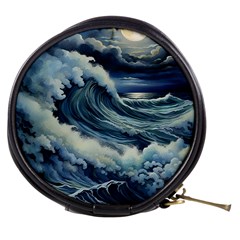 Waves Storm Sea Moon Landscape Mini Makeup Bag by Bedest