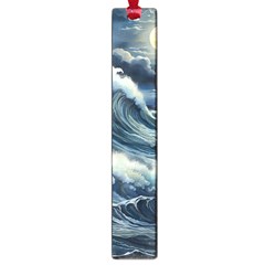 Waves Storm Sea Moon Landscape Large Book Marks by Bedest