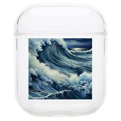 Waves Storm Sea Moon Landscape Soft Tpu Airpods 1/2 Case by Bedest