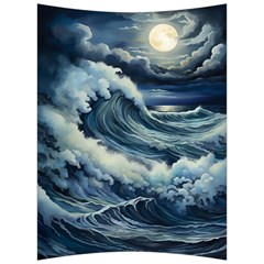 Waves Storm Sea Moon Landscape Back Support Cushion by Bedest