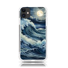 Waves Storm Sea Moon Landscape Iphone 11 Tpu Uv Print Case by Bedest