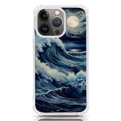 Waves Storm Sea Moon Landscape Iphone 13 Pro Tpu Uv Print Case by Bedest