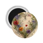 Heart Flowers Plant 2.25  Magnets Front