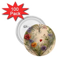 Heart Flowers Plant 1 75  Buttons (100 Pack)  by Bedest