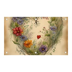 Heart Flowers Plant Banner And Sign 5  X 3  by Bedest