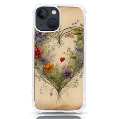 Heart Flowers Plant Iphone 13 Mini Tpu Uv Print Case by Bedest