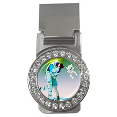 Astronaut Cat Retro Cute Alien Money Clips (cz)  by Bedest