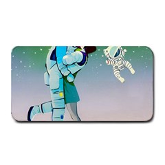 Astronaut Cat Retro Cute Alien Medium Bar Mat by Bedest