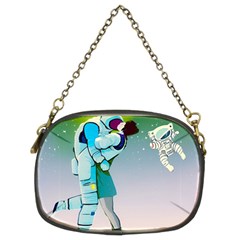 Astronaut Cat Retro Cute Alien Chain Purse (two Sides) by Bedest