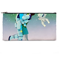 Astronaut Cat Retro Cute Alien Pencil Case by Bedest