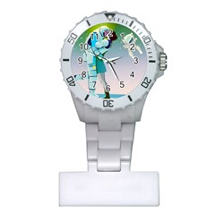 Astronaut Cat Retro Cute Alien Plastic Nurses Watch