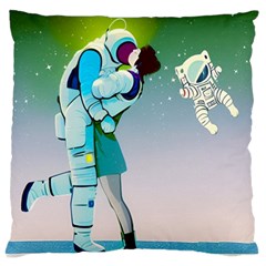 Astronaut Cat Retro Cute Alien Standard Premium Plush Fleece Cushion Case (one Side) by Bedest