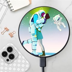 Astronaut Cat Retro Cute Alien Wireless Fast Charger(black) by Bedest