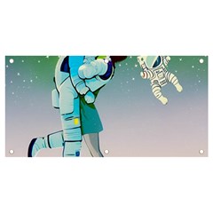 Astronaut Cat Retro Cute Alien Banner And Sign 4  X 2  by Bedest