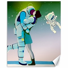 Astronaut Kiss Space Baby Canvas 16  X 20  by Bedest