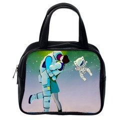 Astronaut Kiss Space Baby Classic Handbag (one Side) by Bedest