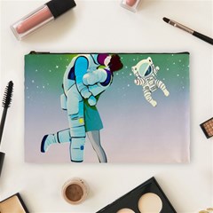 Astronaut Kiss Space Baby Cosmetic Bag (large) by Bedest