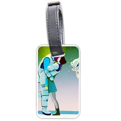 Astronaut Kiss Space Baby Luggage Tag (one Side) by Bedest