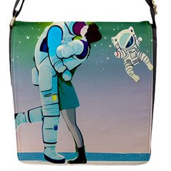 Astronaut Kiss Space Baby Flap Closure Messenger Bag (s)