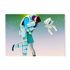 Astronaut Kiss Space Baby Crystal Sticker (a4) by Bedest