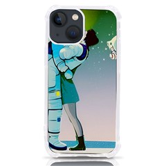 Astronaut Kiss Space Baby Iphone 13 Mini Tpu Uv Print Case by Bedest