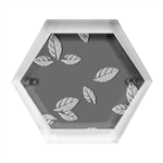 Foliage Hexagon Wood Jewelry Box Front