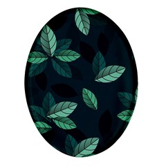 Foliage Oval Glass Fridge Magnet (4 Pack) by HermanTelo